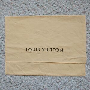 Louis Vuitton Envelope Dust Bag Foldover Tan Spell Out Logo Authentic 18x13”